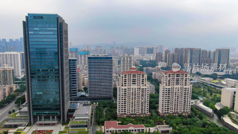 福建泉州城市风光航拍图