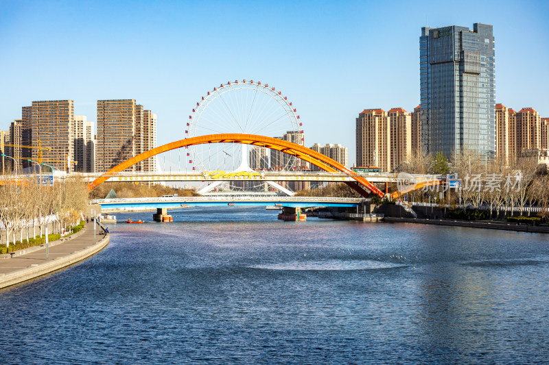 天津津门故里海河风情自然建筑景观