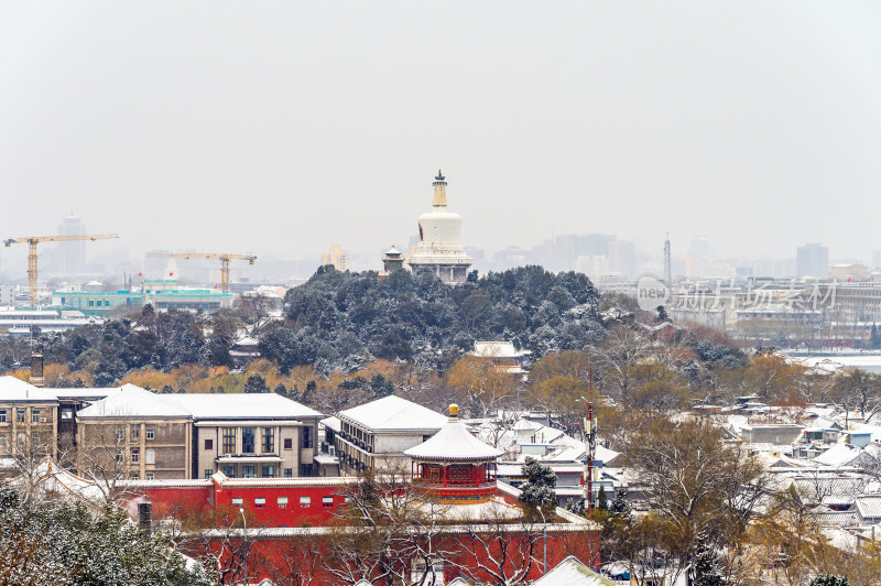 景山公园雪景