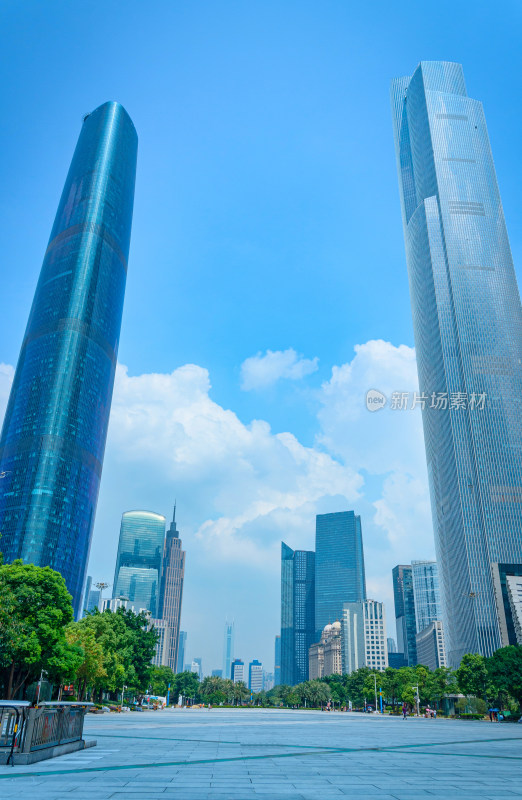 广州珠江新城CBD花城广场城市高楼建筑