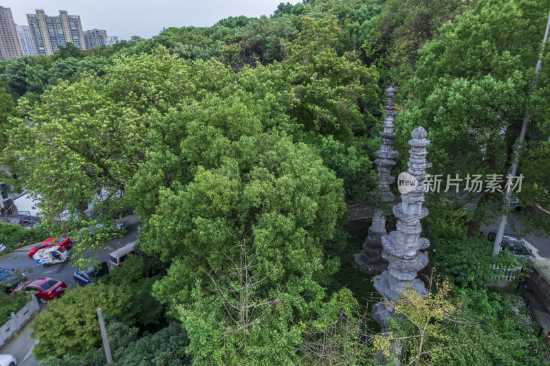 杭州凤凰山古梵天寺经幢遗址航拍