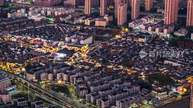 安徽芜湖城市夜景灯光航拍