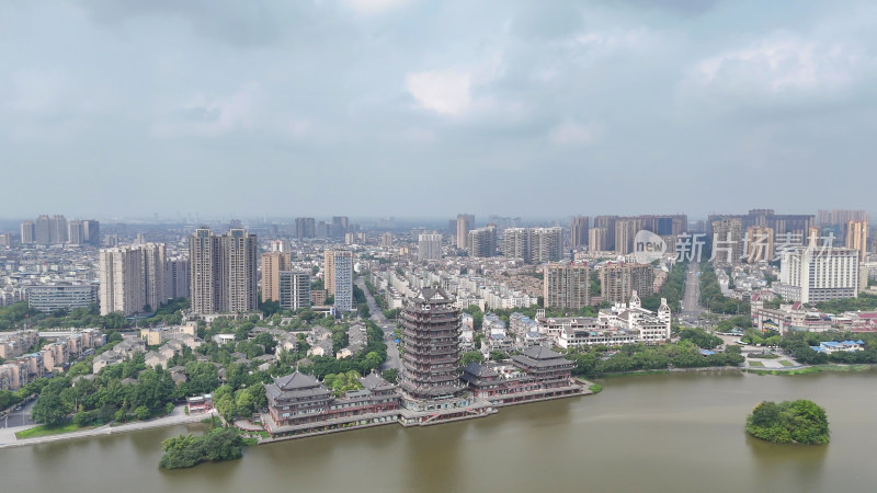 航拍四川眉山风光眉山大景