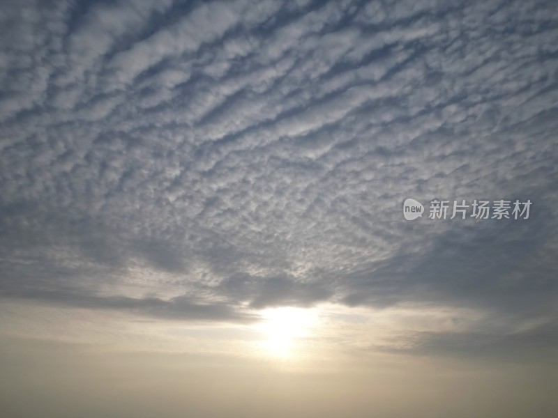 乡村日出航拍全景