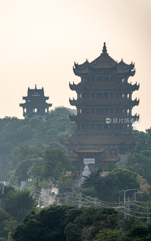 湖北武汉武昌京广铁路黄鹤楼白云阁