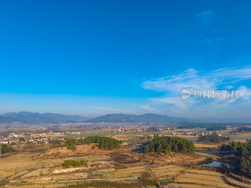 乡村田园风光航拍全景