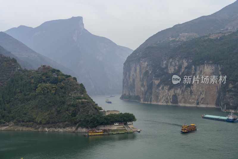 长江三峡重庆奉节瞿塘峡山水风光