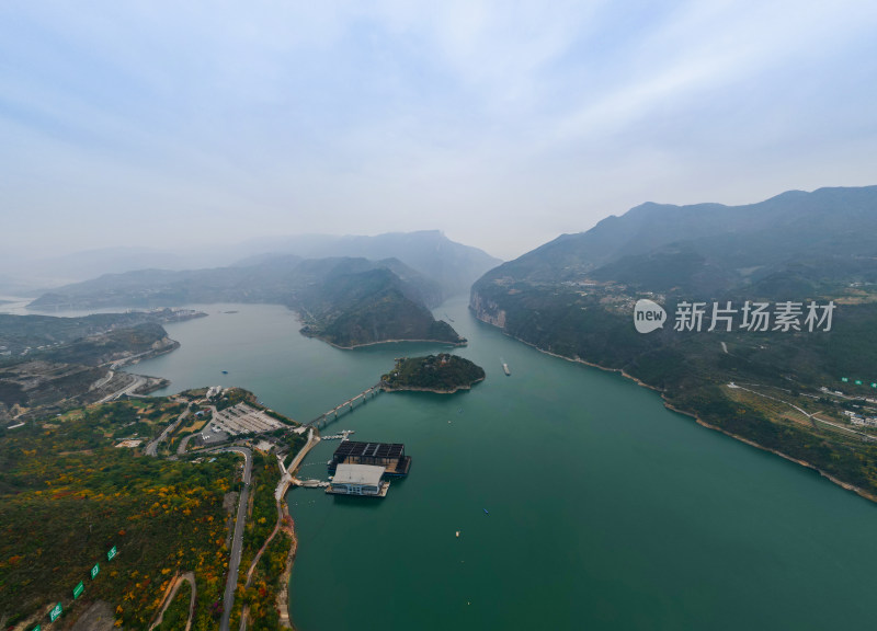 长江三峡奉节白帝城瞿塘峡山水风光