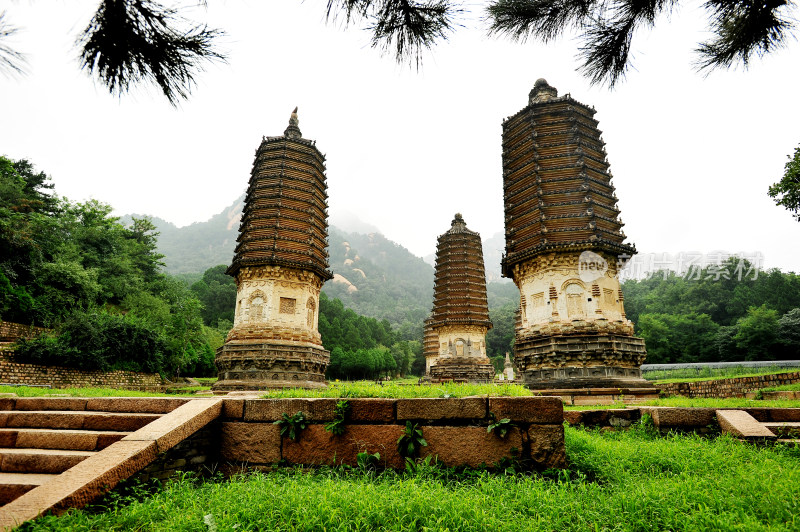 古风建筑北京昌平银山塔林北京旅游