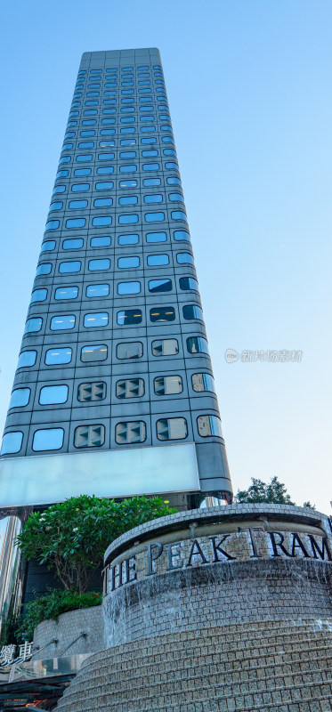 香港中环CBD城市摩天大楼建筑群景观