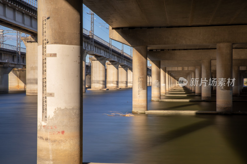 滹沱河风光公路铁路桥