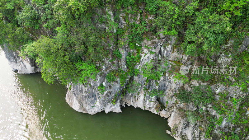 桂林象鼻山象鼻子航拍图