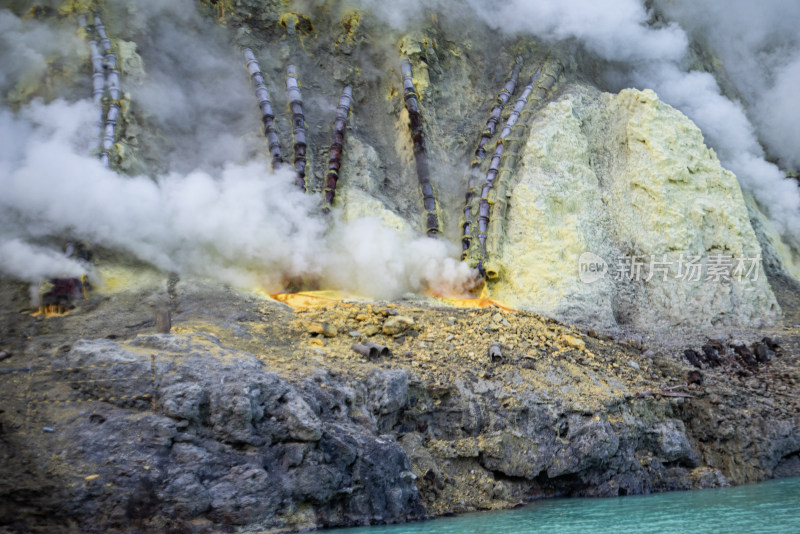 印度尼西亚伊真/宜珍火山硫磺口