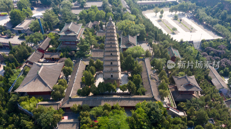 山西永济普救寺航拍