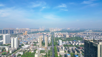 航拍平顶山建设平顶山大景