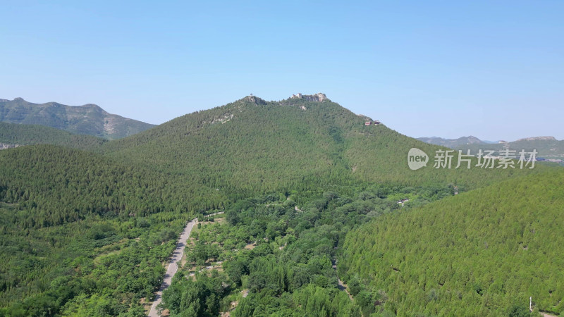 航拍山东潍坊青州云门山风景区