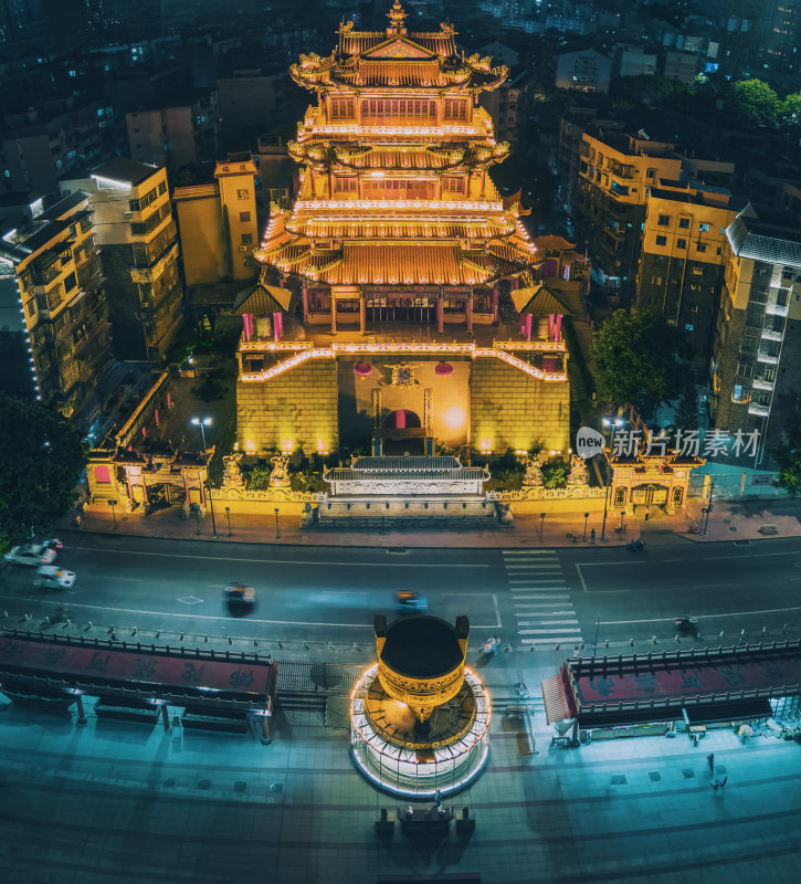 航拍柳州西来寺