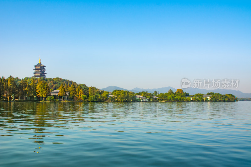 浙江杭州西湖秋天风景