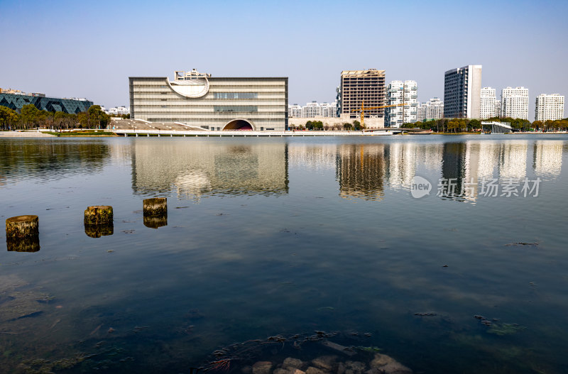 上海嘉定远香湖嘉定图书馆景点景观