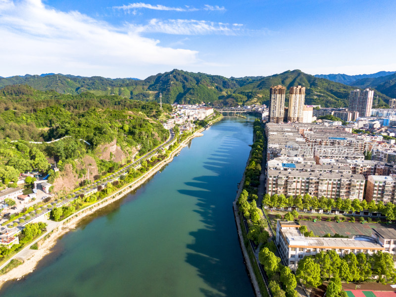 湖南怀化新晃县城城市建设航拍