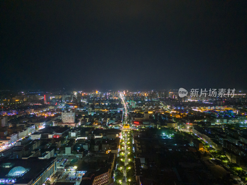 甘肃张掖城市夜景