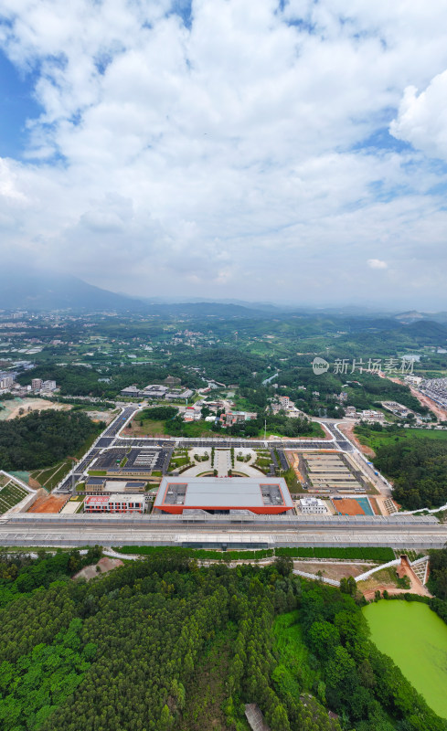 惠州市博罗县广汕高速铁路罗浮山站航拍