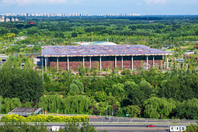 北京城市图书馆建筑特写