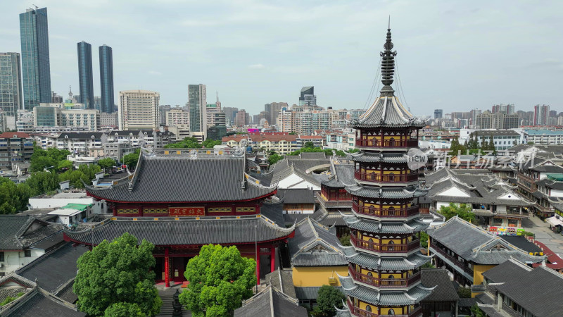 航拍江苏无锡南禅寺