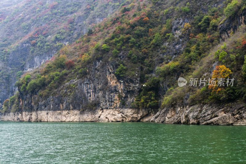 重庆市巫山县大宁河小三峡山川峡谷秋景