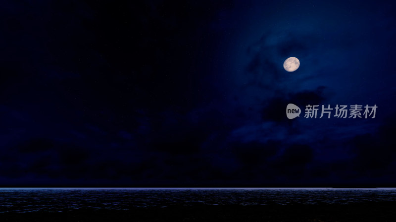 夜晚夜空月亮