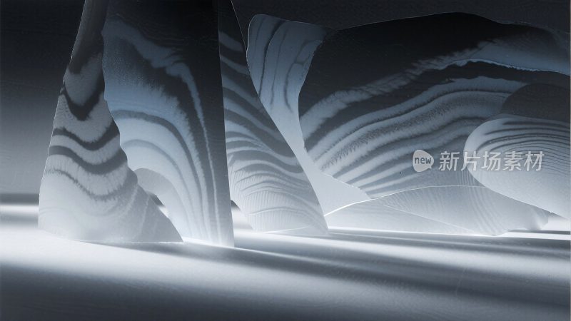 现代抽象光影艺术场景