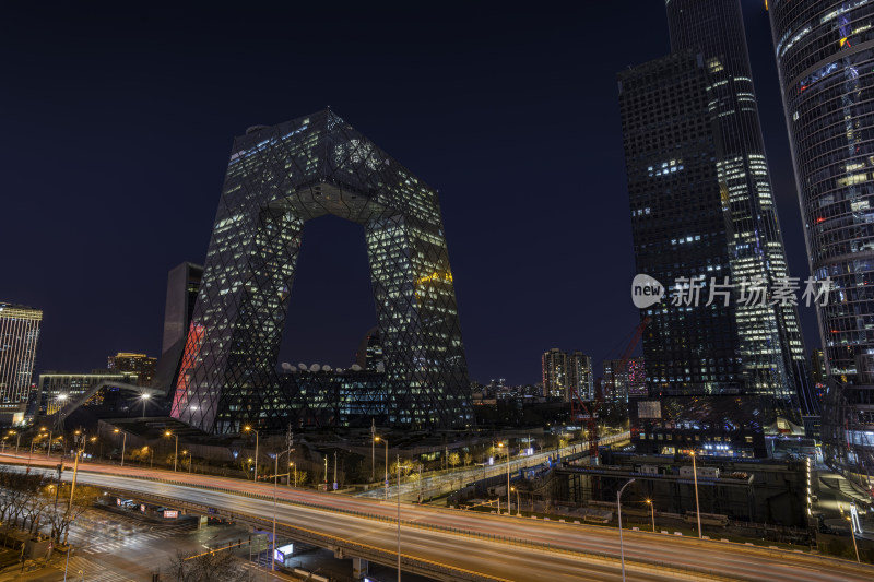 北京央视大楼北京时尚夜景