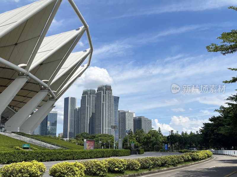 佛山城市风光 佛山新城 世纪莲 高楼大厦