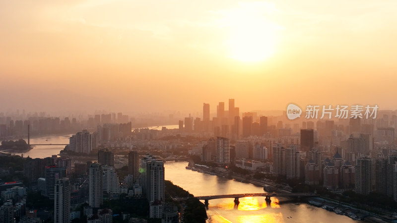 福州台江金融街照片航拍城市建筑风光