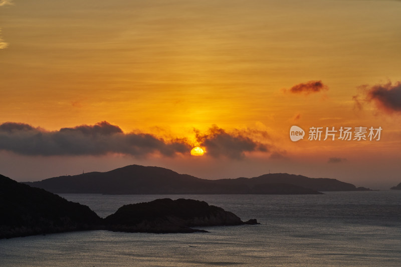 海岛的日出美景