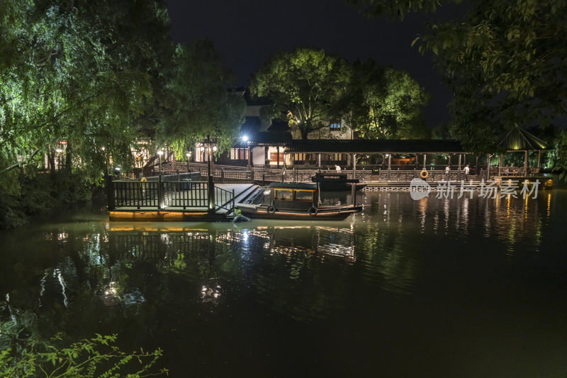 浙江嘉兴乌镇西栅夜景