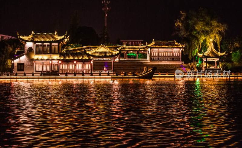 江苏泰州凤城河景区夜景