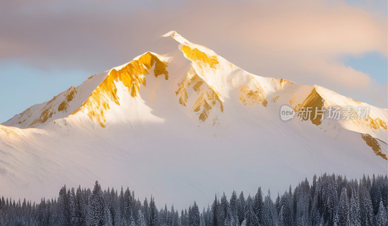 高原雪山山脉湖泊