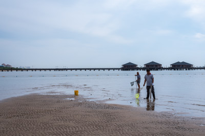 秦皇岛南戴河景区海边海滨海滩