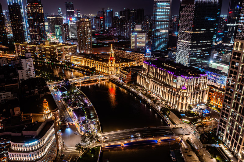 上海外滩城市夜景