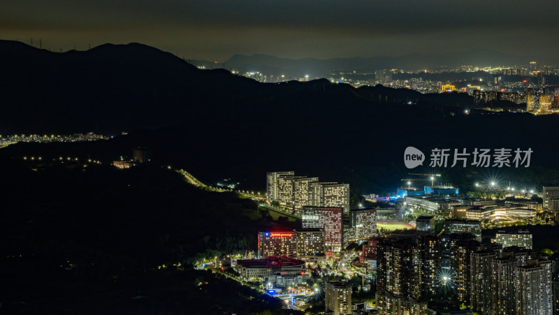 城市夜景鸟瞰全景