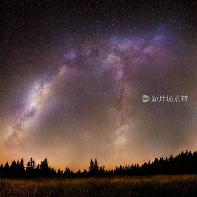 星光森林：银河的光辉照耀着自然的宁静