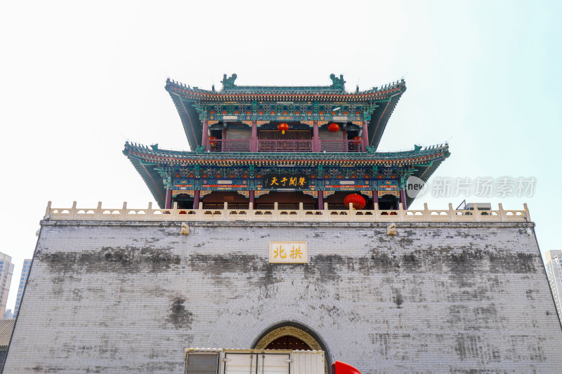 天津安西门城门城楼古建筑