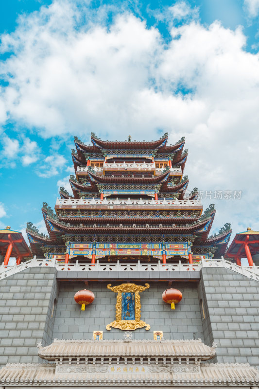 佛寺庙宇楼阁建筑-广西柳州西来寺