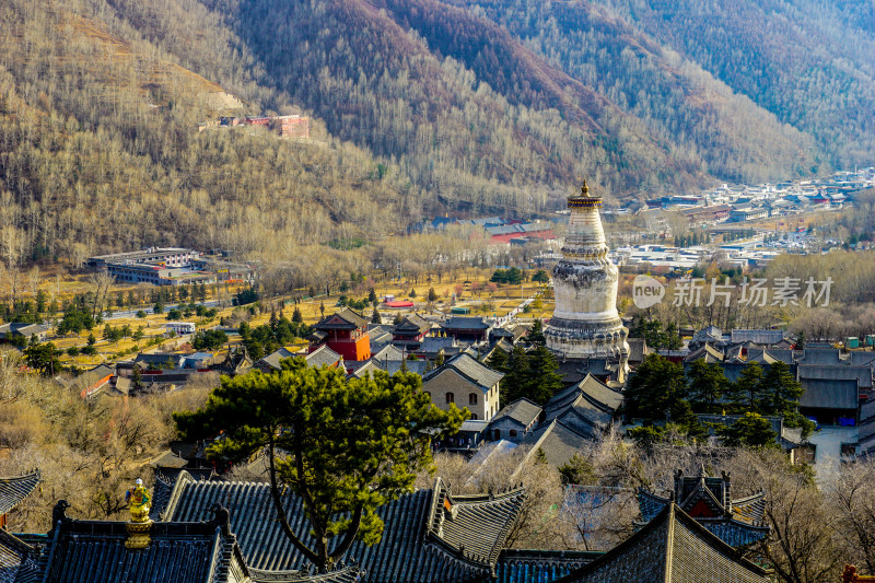 山西忻州市五台山标志建筑大白塔