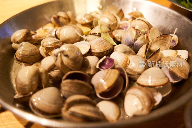 炒花蛤美食特写