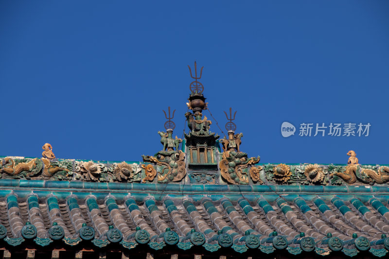 山西太原晋祠屋脊脊饰