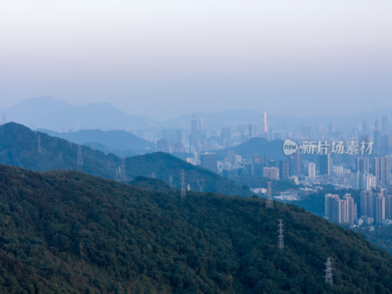 梅林后山深圳罗湖福田景色