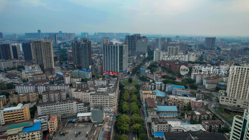 广西钦州城市全景航拍