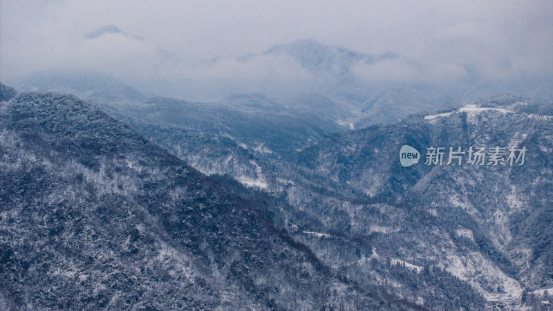 汉中龙池雪景